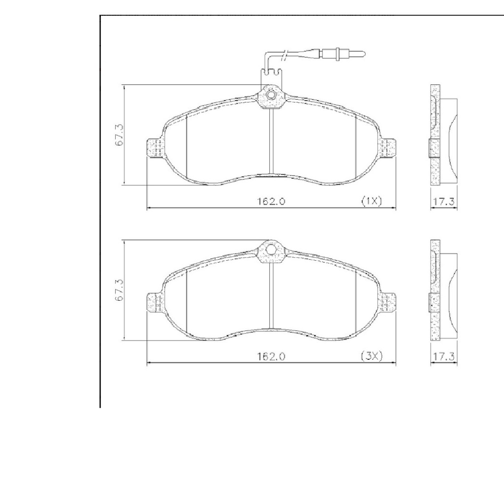 [PD/1606-B] LINEA LIVIANA - PASTILLAS DE FRENO - FRAS-LE - PEUGEOT EXPERT 2006/.... PEUGEOT 807 DELANTERA POS. 916