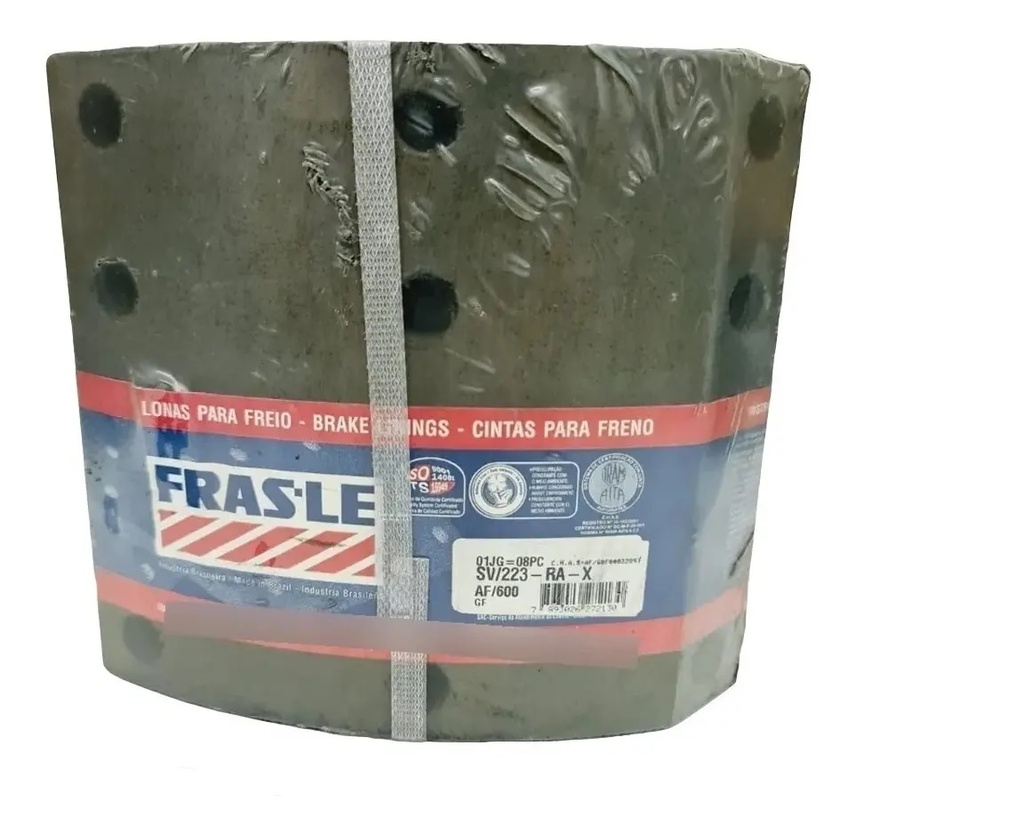 [SV/223-RA-X] LINEA PESADA - CINTA FRENO SERVICIO PESADO - FRAS-LE - SCANIA 112-113 COLECTIVO DELANTERA REMACHE AGUJERO DE 8MM
