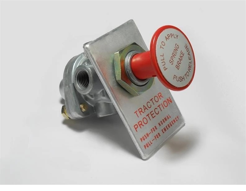 [21502] LINEA PESADA - REPUESTOS LINEA PESADA - PELLACANI - FRENO MANO BOTON UNIVERSAL C/PANEL ALUMINIO