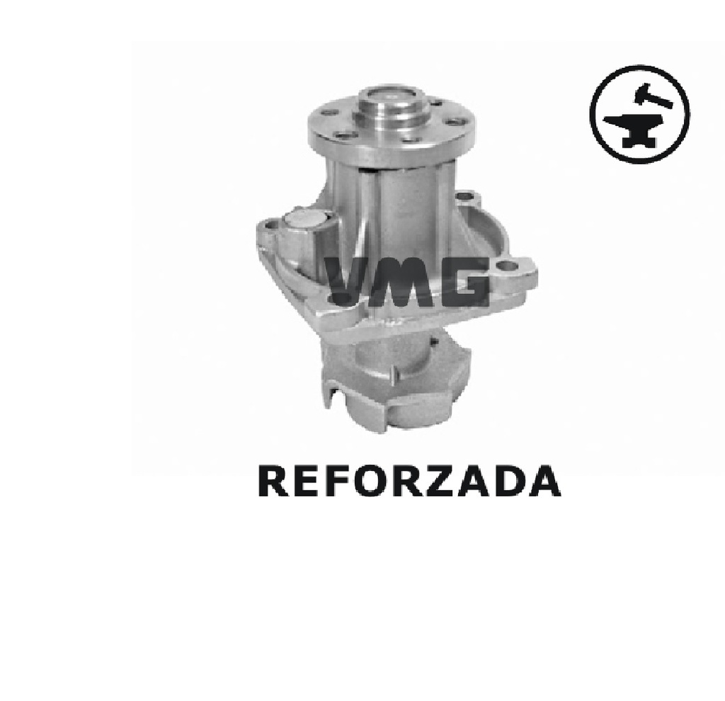 [BA168] LINEA LIVIANA - BOMBAS DE AGUA - VMG - FIAT REGATA-DUNA-UNO MOTOR 1.6 MAZA 6 AGUJEROS 3 DE 6MM 3 DE 8MM