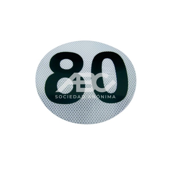 [CIRCULO 80 - CH-80KM] REPUESTOS Y ACCESORIOS - REPUESTOS VARIOS - BANDAS REFLECTIVAS 4K - CIRCULO DE VELOCIDAD 80