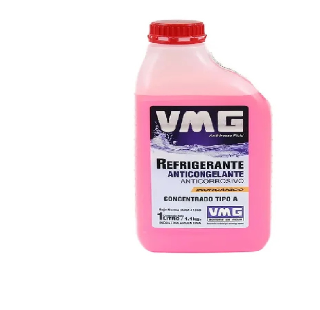 [RF003] REPUESTOS Y ACCESORIOS - GRASA-LIQUIDO-LUBRICANTE-PEGAM - VMG - LIQUIDO REFRIGERANTE ROJO X 1 LTS P/AGUA DESTILADA
